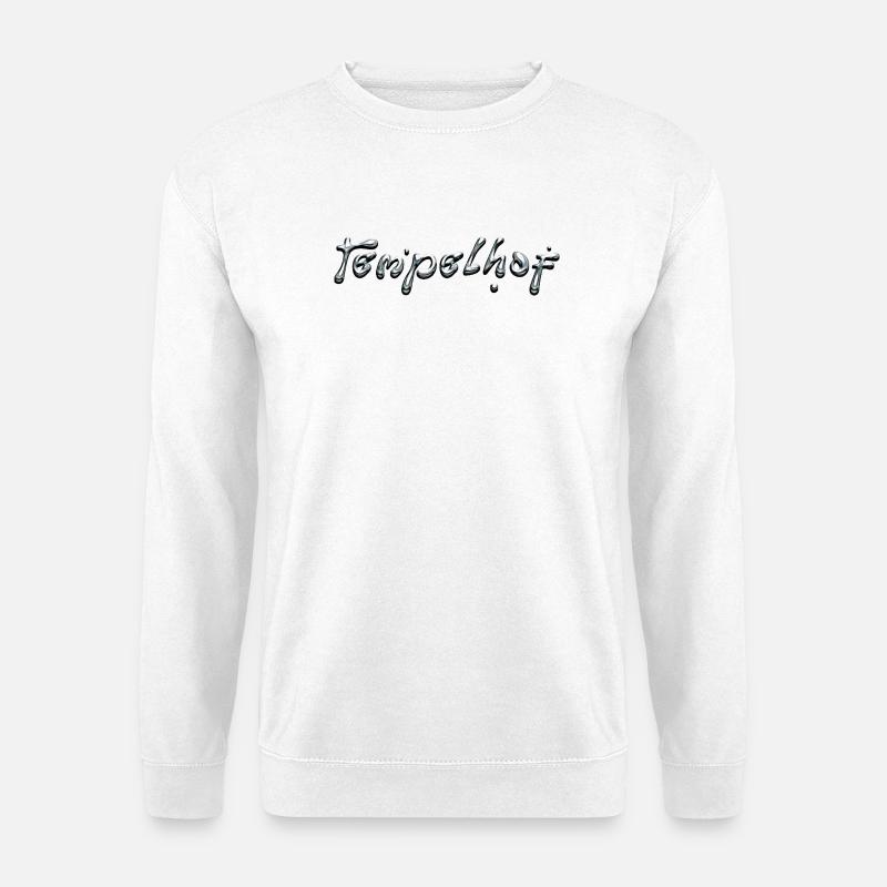 Tempelhof Liquid Chrome Typography - Unisex Pullover - Weiß