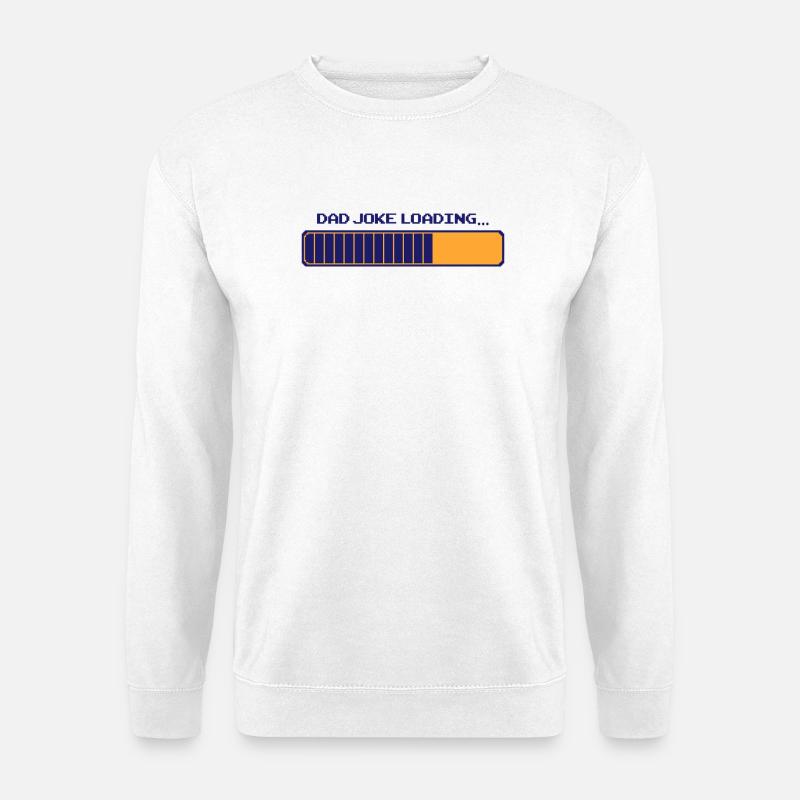 Dad Joke Loading – Pixelbar - Unisex Sweatshirt - white