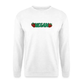 Fraises végétaliennes Logo audacieux - Sweat-shirt Unisexe - blanc - Devant