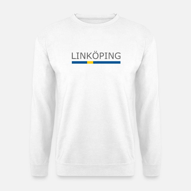 Sweden Flag - Linköping - Sverige - Schweden - Unisex Pullover - Weiß