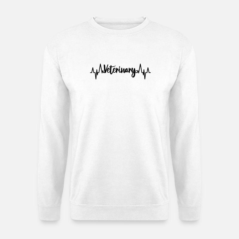 Veterinary pulse rate - Unisex Sweatshirt - white