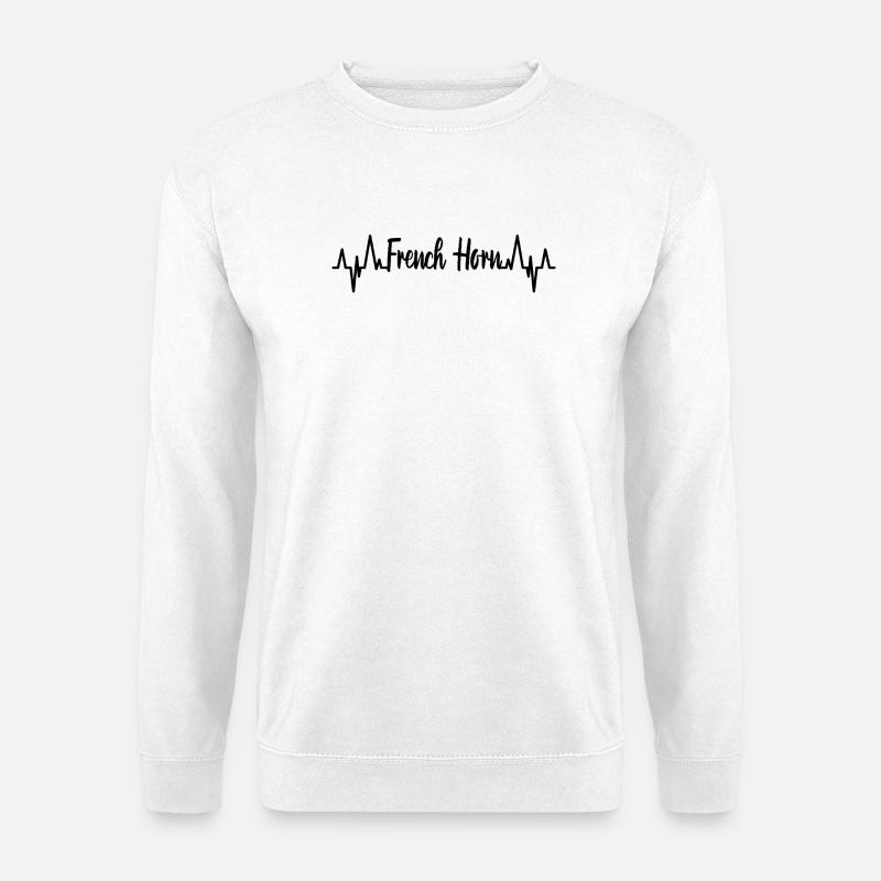 Waldhorn EKG Herzlinie - Unisex Pullover - Weiß