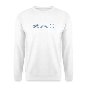 Soleil des montagnes cyclables - Sweat-shirt Unisexe - blanc - Devant
