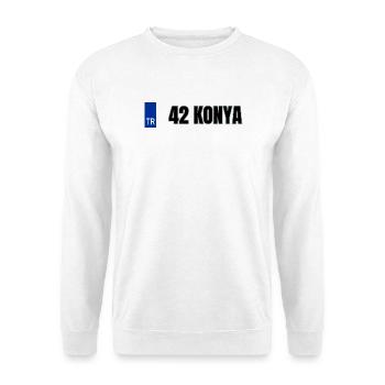 42 Konya Kennzeichen | Türkisches Kennzeichen - Unisex Pullover - Weiß - Vorne