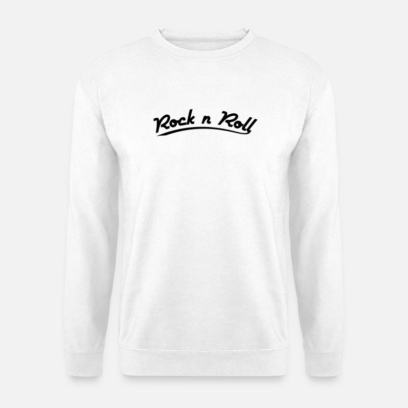 rock n roll design retro vintage style - Unisex Pullover - Weiß