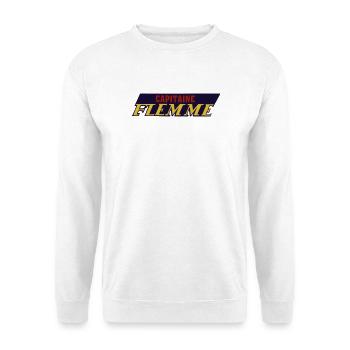 Capitaine flemme - Sweat-shirt Unisexe - blanc - Devant