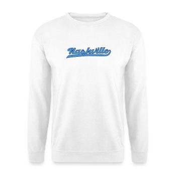 Nashville Tennessee Schriftzug Design - Unisex Pullover - Weiß - Vorne