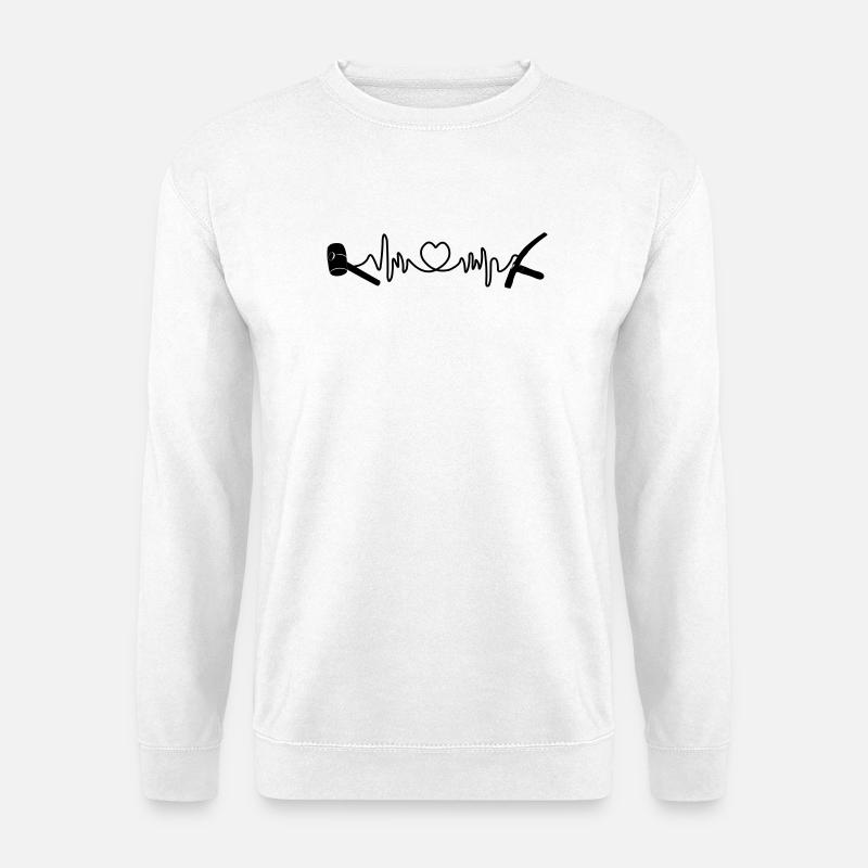 Pflaster-Cardio-Hartschlag - Unisex Pullover - Weiß