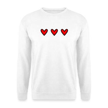 COUPLE. HEART. CHRISTMAS. JUST MARRIED. Bachelorette party - Unisex Sweatshirt - white - Front