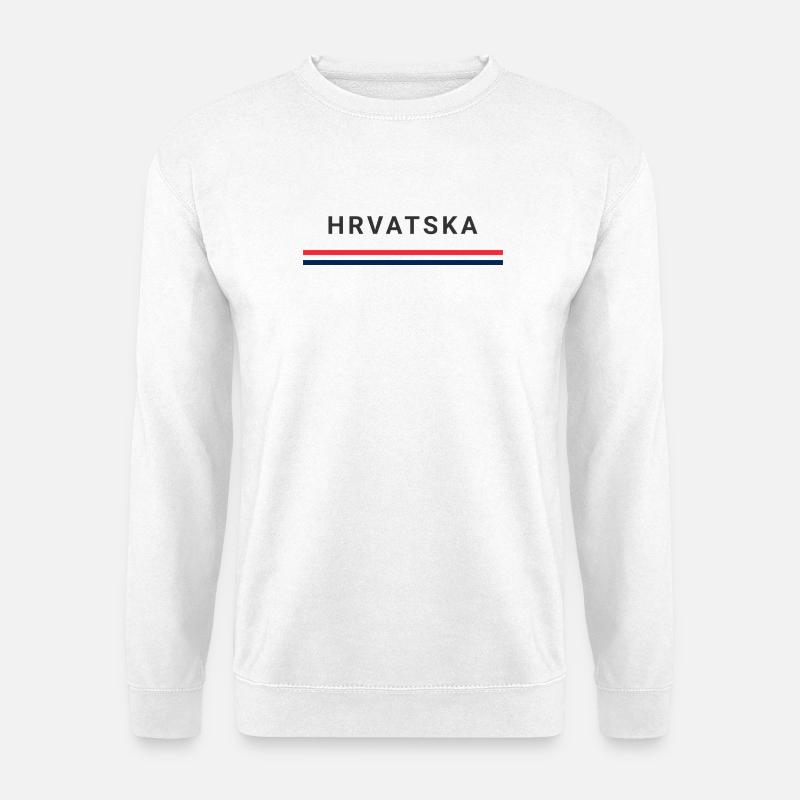 Hrvatska-Linien - Unisex Pullover - Weiß