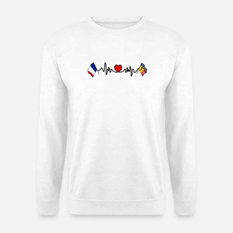 Rhône-Alpes & Frankreich - Unisex Pullover - Weiß