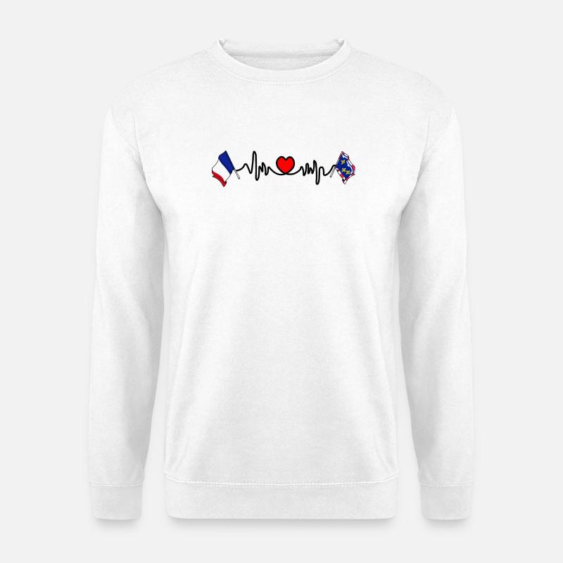 Centre-Val de Loire Herzschlag Frankreich - Unisex Pullover - Weiß