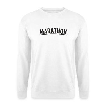 marathon - Sweat-shirt Unisexe - blanc - Devant