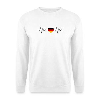 Maillot de fan de football ECG de l’Allemagne Heartbeat - Sweat-shirt Unisexe - blanc - Devant