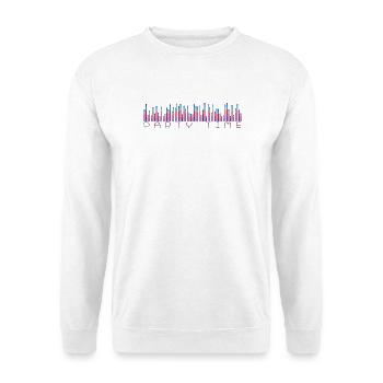 Neon Equalizer Party Time - Unisex Pullover - Weiß - Vorne - Alina (178cm) & Michal (187cm)