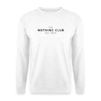 Der Nothing Club EST. 0000 - Unisex Pullover - Weiß - Vorne - Alina (178cm) & Michal (187cm)