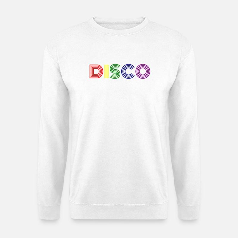 Disco Neon Stripes Retro - Unisex Sweatshirt - white