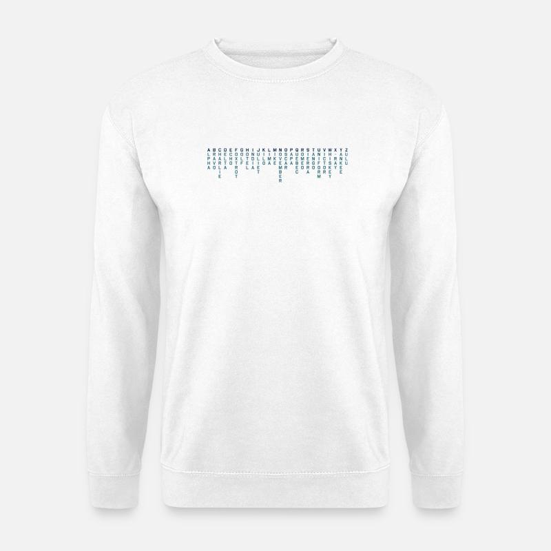 Alphabet Militär Pilot - Unisex Pullover - Weiß