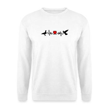 Wettkampftaubenzüchter Taubensport Cardio - Unisex Pullover - Weiß - Vorne