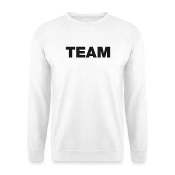 TEAM (Typo) - Unisex Pullover - Weiß - Vorne