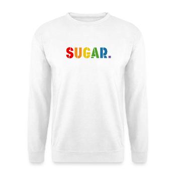 Rainbow shirt SUGAR, LGBT lgbtqi queer - Unisex Sweatshirt - white - Front