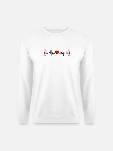 Heart rate cardio for Japan - Unisex Sweatshirt - white