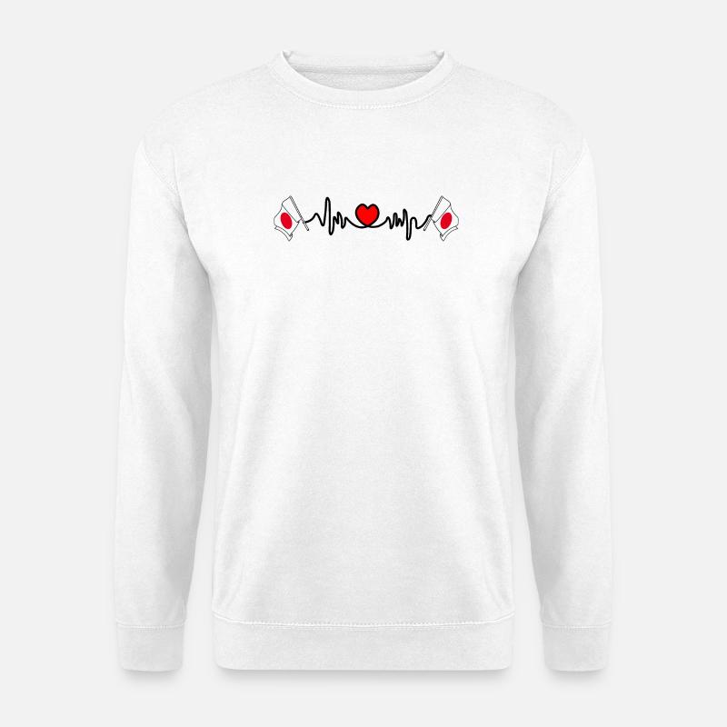 Herzfrequenz-Cardio für Japan - Unisex Pullover - Weiß