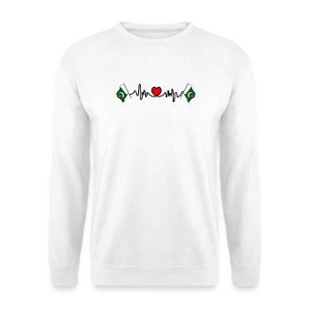 Herzfrequenz-Cardio für Pakistan - Unisex Pullover - Weiß - Vorne