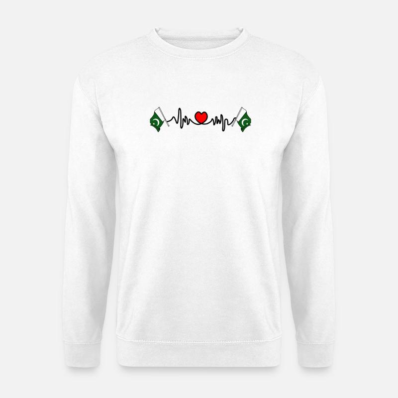 Herzfrequenz-Cardio für Pakistan - Unisex Pullover - Weiß