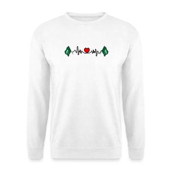 Heart rate cardio for Saudi Arabia - Unisex Sweatshirt - white - Front