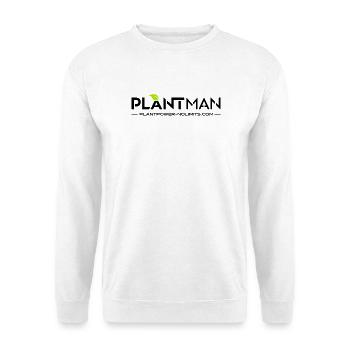 Plant Man | PlantPower-NoLimits - Unisex Pullover - Weiß - Vorne