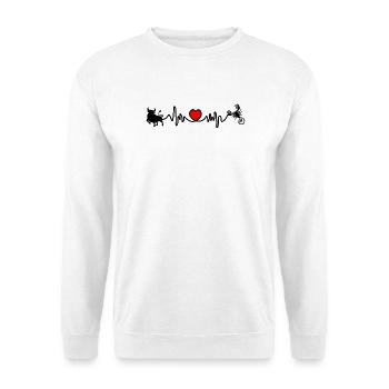 Heart rate cardio Taurus Scorpio - Unisex Sweatshirt - white - Front