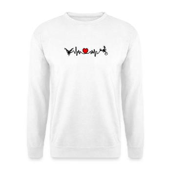 Heart rate cardio Capricorn Scorpio - Unisex Sweatshirt - white - Front