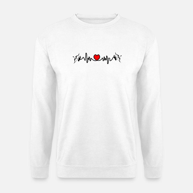 Heart rate cardio Sagittarius Sagittarius - Unisex Sweatshirt - white