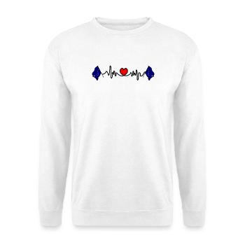 Cardio fréquence cardiaque pour l’Alaska - Sweat-shirt Unisexe - blanc - Devant
