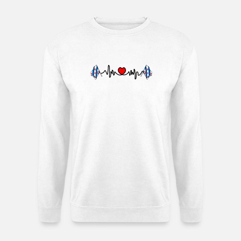 Herzfrequenz-Cardio für die Provinz Friesland - Unisex Pullover - Weiß