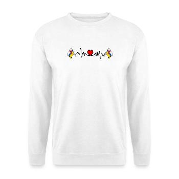 Heart rate cardio for the province of Limburg - Unisex Sweatshirt - white - Front