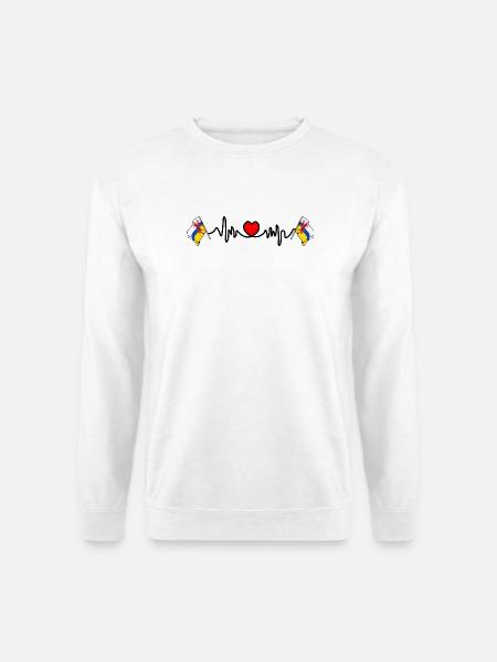 Herzfrequenz-Cardio für die Provinz Limburg - Unisex Pullover - Weiß