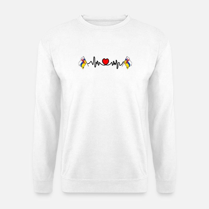 Herzfrequenz-Cardio für die Provinz Limburg - Unisex Pullover - Weiß