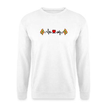 Cardio fréquence cardiaque pour la province d'Overijssel - Sweat-shirt Unisexe - blanc - Devant