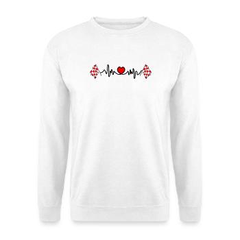 Heart rate cardio for the province of North Brabant - Unisex Sweatshirt - white - Front