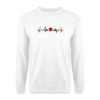 Heart rate cardio for Limburg Belgium - Unisex Sweatshirt - white - Front