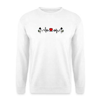 Cardio de fréquence cardiaque pour les Grisons en Suisse - Sweat-shirt Unisexe - blanc - Devant