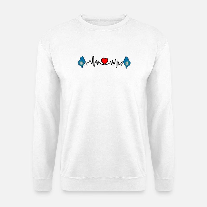 Herzfrequenz-Cardio für South Dakota - Unisex Pullover - Weiß