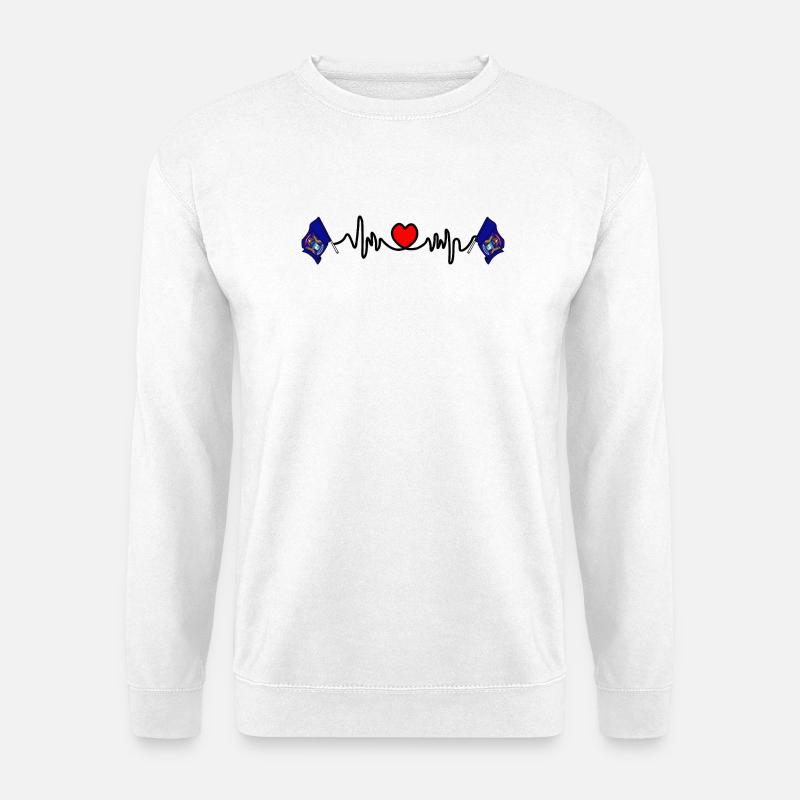 Herzfrequenz-Cardio für Michigan - Unisex Pullover - Weiß