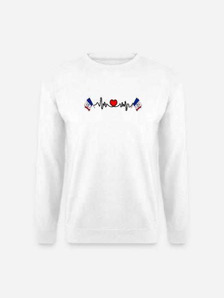 Heart rate cardio for Iowa - Unisex Sweatshirt - white