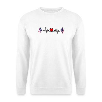 Herzfrequenz-Cardio für Ohio - Unisex Pullover - Weiß - Vorne