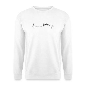 Lebendige Natur Berg Illustration - Unisex Pullover - Weiß - Vorne