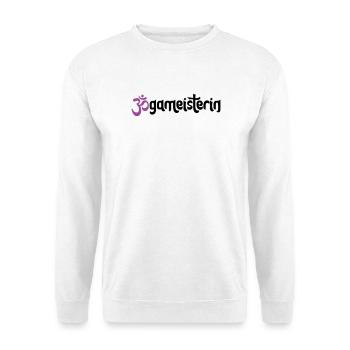 Jogameisterin - Typografisches OM (3-Farbig) - Unisex Pullover - Weiß - Vorne