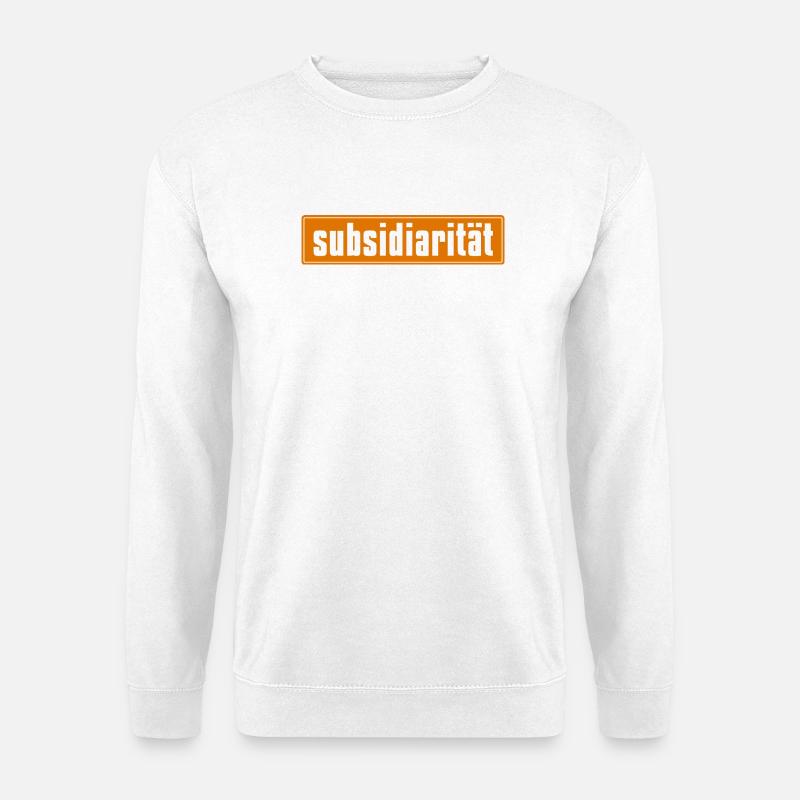 Subsidarity lettering on background - Unisex Sweatshirt - white